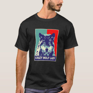 T-shirt Loup fou Lady Faune Predateur Animal Wolves W