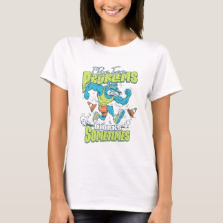 T-shirt Loup Fuit des Problèmes Citation Athlétique Drôle 