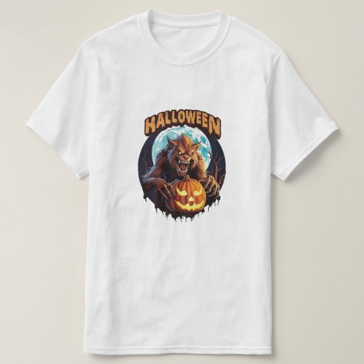 T-shirt Loup-garou d'Halloween (Design devant)