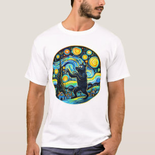 T-Shirt Loup-Garou Nuit Étoilée Van Gogh - Drôle &