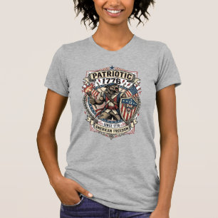 T-shirt Loup-garou patriotique Patriote Horreur Monstre Pa