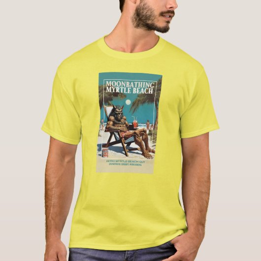T-shirt loup-garou sur myrtle beach (Devant)