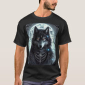 T-shirt Loup gothique | Pleine lune | Imaginaire sombre (Devant)