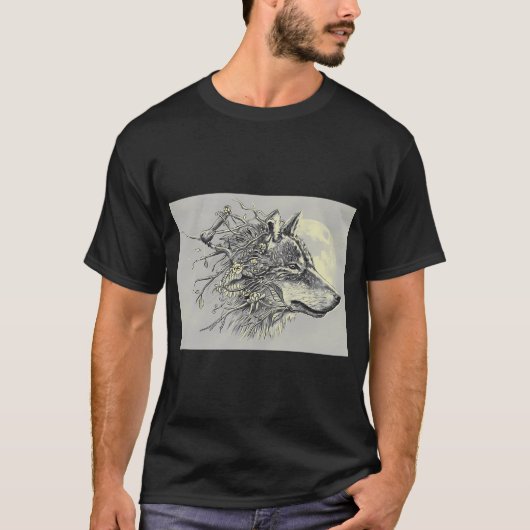T-shirt Loup Gris (Devant)