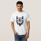 T-shirt loup gris cool (Devant entier)