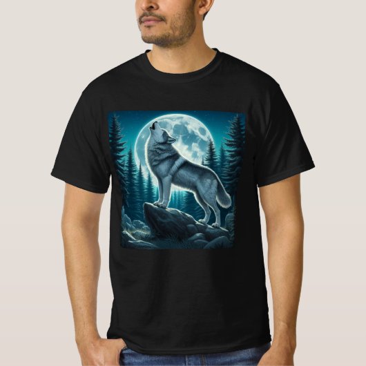 T-shirt Loup hurlant (Devant)