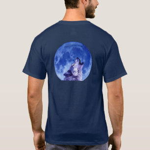 T-shirt Loup hurlant à la Lune