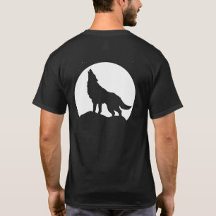 T-shirt Loup hurlant à la pleine lune