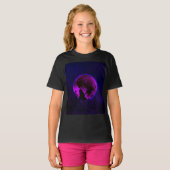 T-Shirt LOUP HURLANT LUNE MAGENTA (Devant entier)