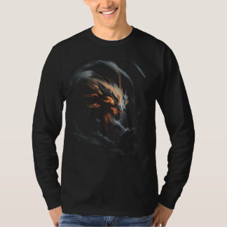 T-shirt Loup hurlant sur la lune Cool Wolves Imaginaire De