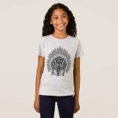 T-Shirt Loup inspiré dans le capot fait varier le pas de (Devant entier)