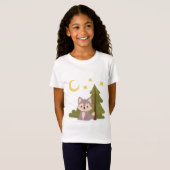 T-Shirt Loup mignon dans la forêt (Devant entier)