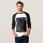 T-shirt Loup noir (Devant entier)
