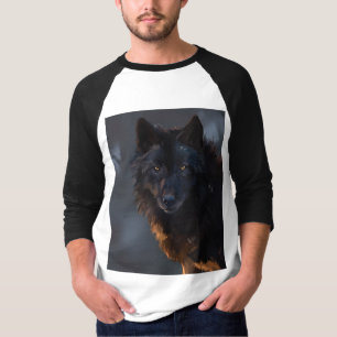T-shirt Loup noir
