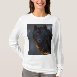 T-shirt Loup noir
