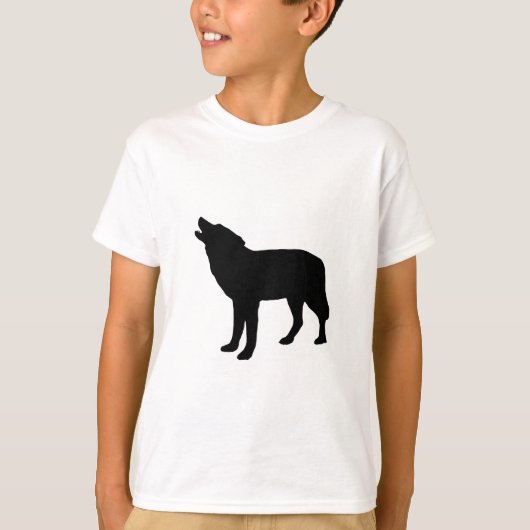 T-shirt Loup noir (Devant)