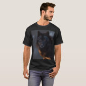 T-shirt Loup noir (Devant entier)