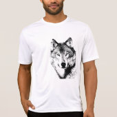 T-shirt Loup noir et blanc (Devant)