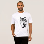 T-shirt Loup noir et blanc (Devant entier)