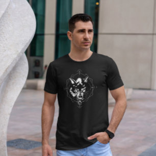T-shirt Loup noir et blanc