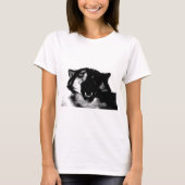 T-shirt Loup noir et blanc (Devant)