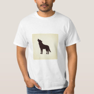 T-shirt loup noir pour modèles minimalistes mascul