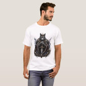 T-shirt Loup Roi Dark Fantasy Graphique Gothique (Devant entier)