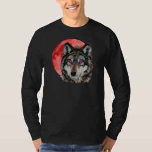 T-shirt Loup rouge de lune