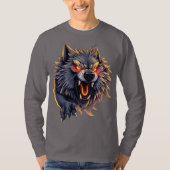 T-shirt Loup rugissant - Fierce Attitude Design graphique (Devant)