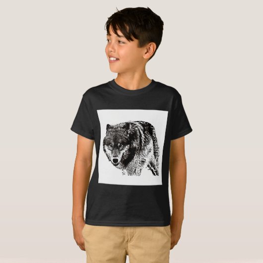 T-shirt Loup sauvage (Devant entier)