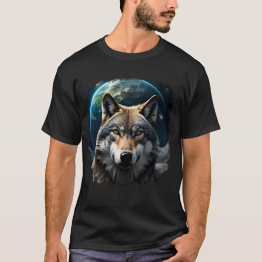 T-shirt Loup solitaire (Devant)