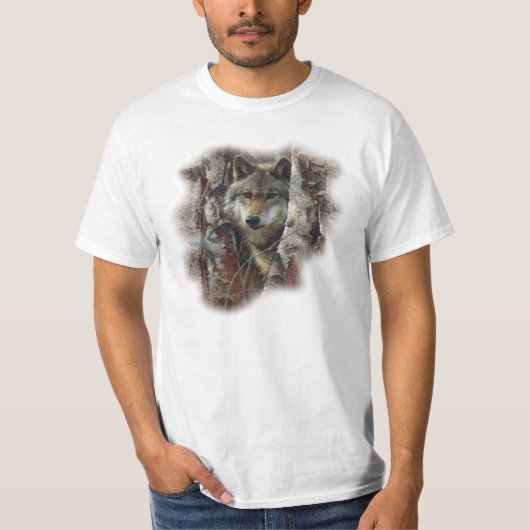 T-shirt loup solitaire (Devant)