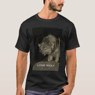 T-shirt Loup solitaire Loup gris Loup Chasse animale sauva