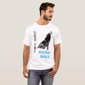 T-shirt Loup solitaire masculin de Sigma (Devant entier)