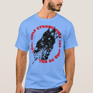 T-shirt Loup solitaire Ondes fortes Bâtiment de carrosseri