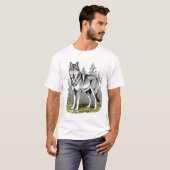 T-shirt loup stylisé (Devant entier)