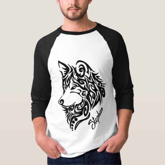 T-shirt Loup tribal (Devant)