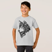 T-shirt Loup tribal (Devant entier)