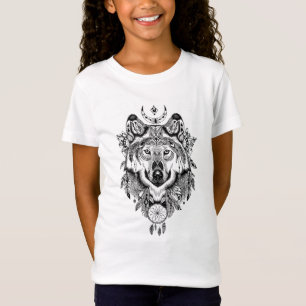 T-Shirt Loup tribal indien