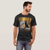 T-shirt Loups blancs noirs (Devant entier)