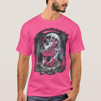 T-shirt Loups hurlant à la lune Loup animal sauvage