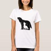 T-shirt Loups noirs et blancs (Devant)