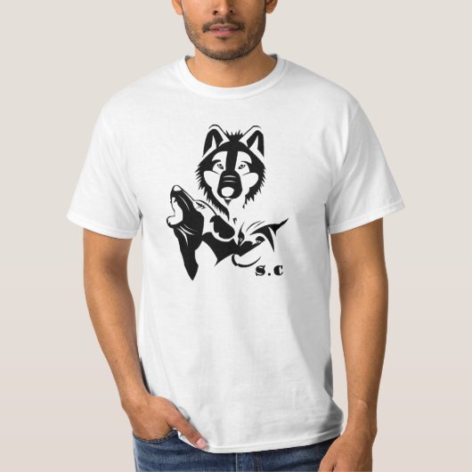 T-shirt Loups tribaux (Devant)