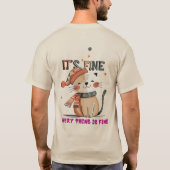 T-shirt lourd et doux avec un design de chat adora (Dos)