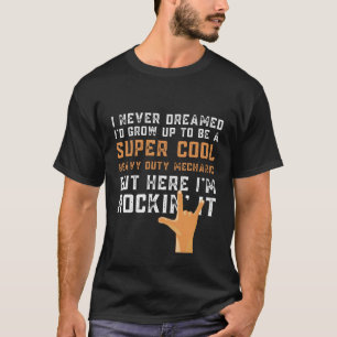 T-shirt Lourd travail mécanicien d'anniversaire Noël Id