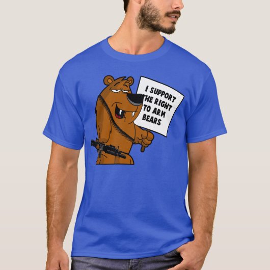 T-shirt L'ours arme l'ours gris (Devant)