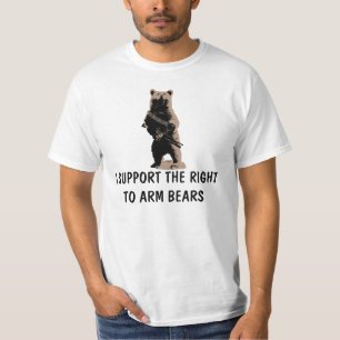 T-shirt L'ours arme l'ours gris