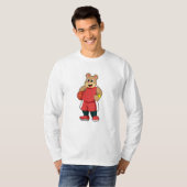 T-shirt L'ours dans les sports de basket-ball (Devant entier)