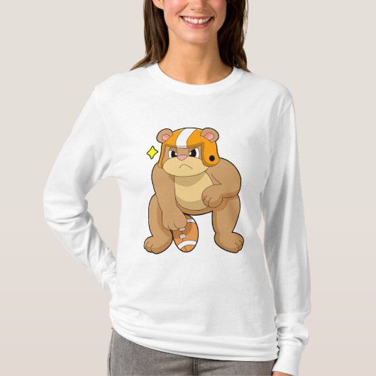 T-shirt L'ours dans les sports de football (Devant)