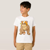T-shirt L'ours dans les sports de football (Devant entier)